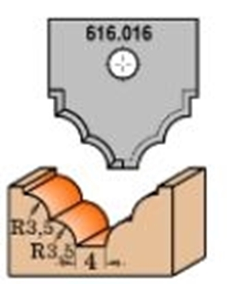Изображение Profila naži griezēju galviņām CMT 665.016; 1 gab.