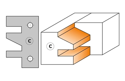 Изображение Profila naži griezēju galviņām CMT 695.014C; 2 gab.