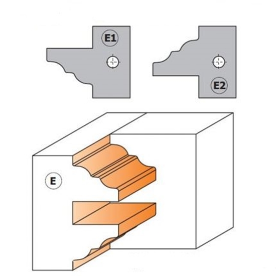 Изображение Profila naži griezēju galviņām CMT 695.015.E1; 2 gab.