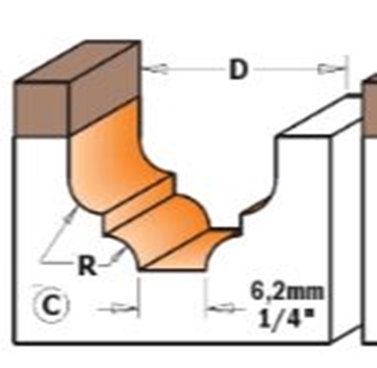 Изображение Profilfrēze CMT 865.301.11B; 19/12,3 mm ar lodīšgultni