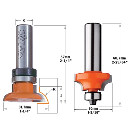 Изображение Profilfrēze CMT 955.302.11; 30/12 mm; 2 gab.