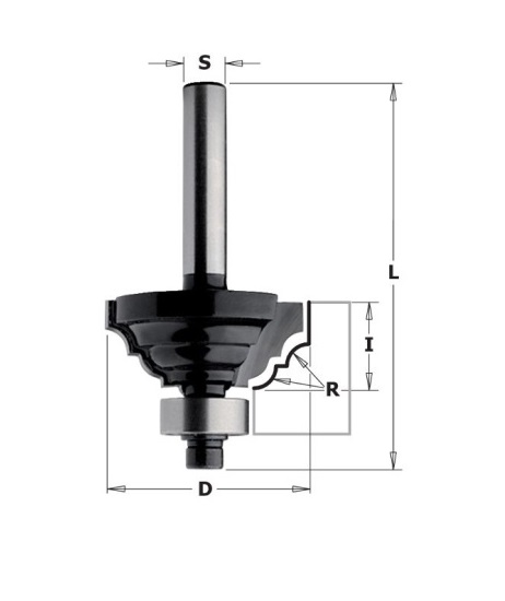 Изображение Profilfrēze CMT Contractor K941-430; R=6,3/42,8/60 mm; ar lodīšgultni