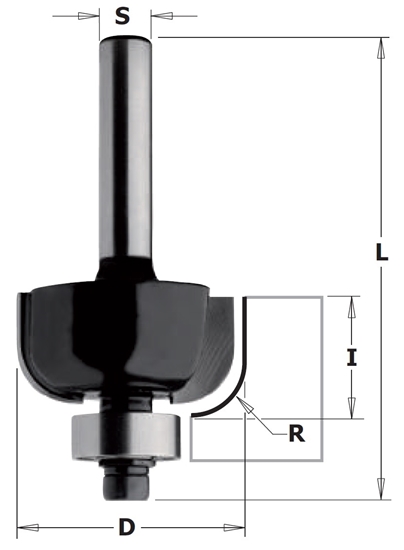 Изображение Profilfrēze CMT K937-380, D-38,1 mm; ar lodīšgultni
