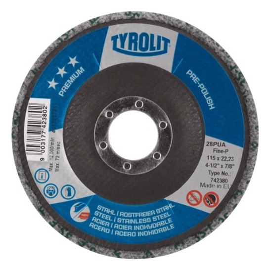 Picture of Pulēšanas disks leņķa slīpmašīnai Tyrolit 34529815; 125 mm