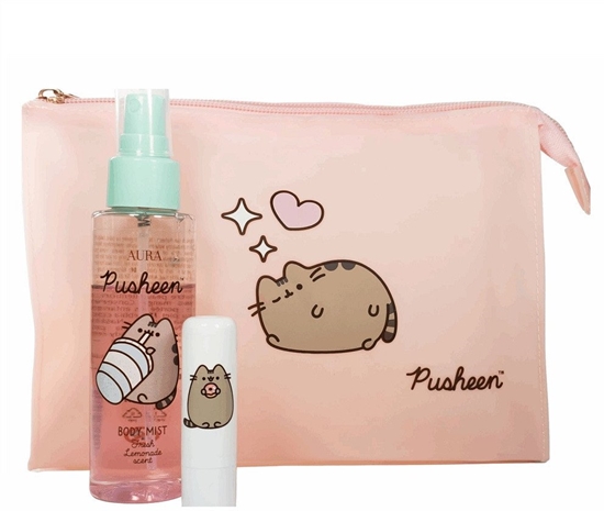 Picture of PUSHEEN_SET Mgieka do ciaa 100ml + pomadka do ust 3,8g + kosmetyczka