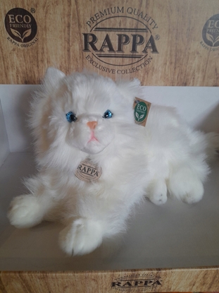 Изображение Rappa Pluszowa realistyczna maskotka Kot Perski biay lecy 30 cm