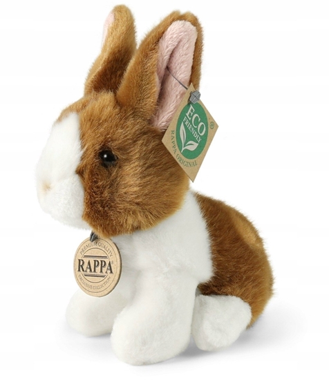 Изображение Rappa Pluszowa realistyczna maskotka Królik biao-brzowy siedzcy 16 cm
