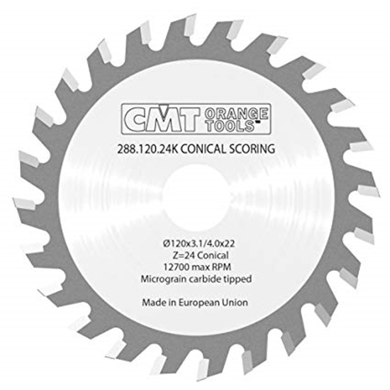 Изображение Regulējams priekšzāģis CMT 288; 120x3,1-4x22; Z24; 5°