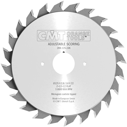 Изображение Regulējams priekšzāģis CMT 289; 125x2,8-3,6x22; Z12; 12°