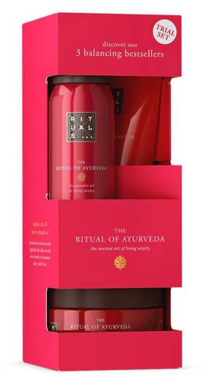 Изображение RITUALS_SET The Ritual of Ayurveda peeling do ciaa 125gr + krem do ciaa 70ml + pienicy el pod prysznic 50ml
