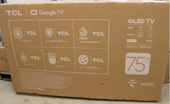 Picture of SALE OUT. TCL 4K QLED TV | 75T8C | 75 | Smart TV | Google TV | Black | DAMAGED PACKAGING