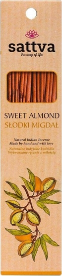 Picture of Sattva Natural Indian Incense naturalne indyjskie kadzideko Sodki Migda 15szt.