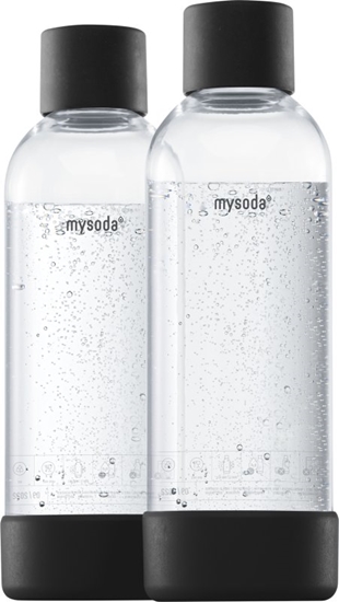 Изображение Mysoda MySoda 1 L 2 gab. czarny - Butelka do przygotowywania napojów gazowanych EU-2PB10-B (6430052005700)