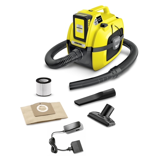 Picture of Sausās un mitrās tīrīšanas putekļsūcējs Karcher WD 1; 18 V; 1x2,5 Ah akum.