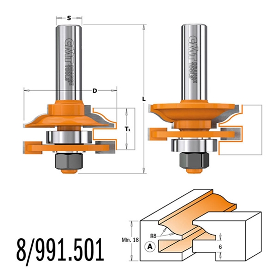 Изображение Savienojuma frēze CMT 891.501.11; S=12,7 mm; D=44,4 mm