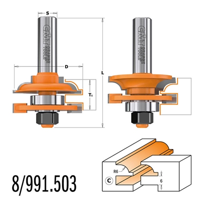 Изображение Savienojuma frēze CMT 891.503.11; S=12,7 mm; D=44,4 mm