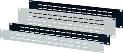 Attēls no Schroff 19" Front Panel, Vented, 1 U, 2.5 mm, Al, RAL 7035