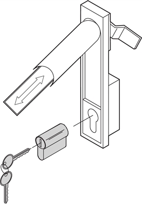 Attēls no Schroff DIN Profile half Cylinder for Varistar and Epcase, key type 333