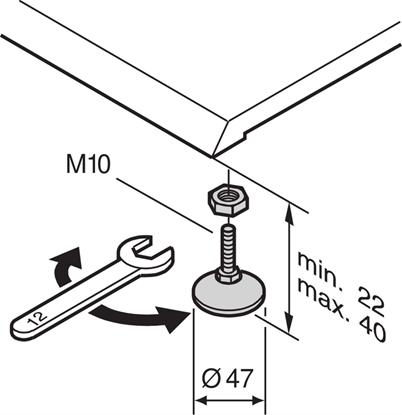 Изображение Schroff Labrack Adjustable Feet