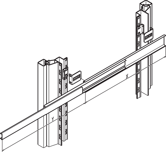Изображение Schroff Mounting Kit for Telescopic Slide, Universal for 1 or 2 U, Varistar