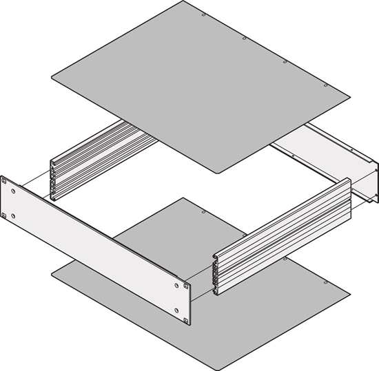 Изображение Schroff MultipacPRO Cover Plate, Plain, Depth 400 mm
