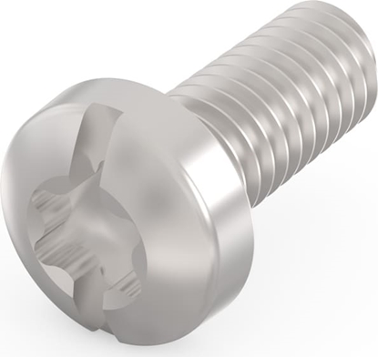 Изображение Schroff Panhead Screw, Torx, Steel Nickel Plated, M2.5 x 7, 100 Pieces