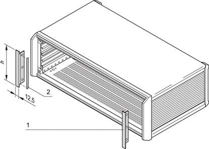 Изображение Schroff PropacPRO Trim kit, Front Side, for EMC Shielding, 3 U
