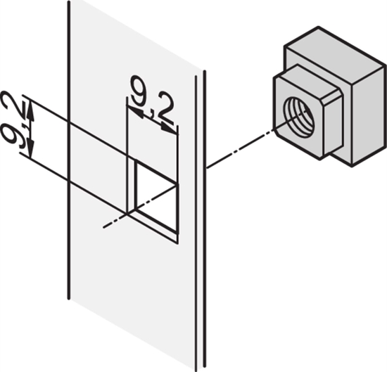 Изображение Schroff Square Nut Kit, M6, 50 Pcs
