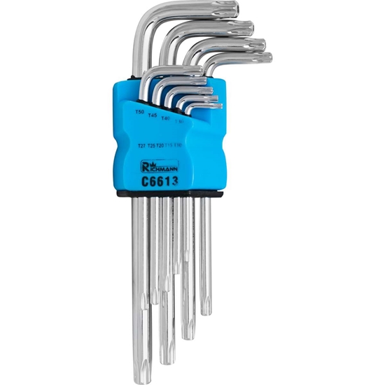 Picture of Seškanšu atslēgu komplekts Richmann C6613; T10-T50; 9 gab.