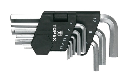 Picture of Seškanšu atslēgu komplekts Topex 35D955; 1,5-10 mm; 9 gab.