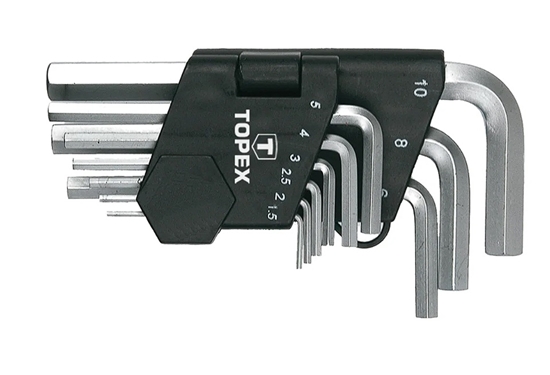 Picture of Seškanšu atslēgu komplekts Topex 35D955; 1,5-10 mm; 9 gab.