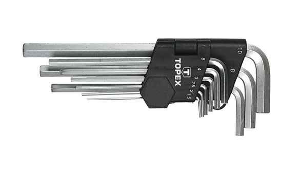 Picture of Seškanšu atslēgu komplekts Topex 35D956; 1,5-10 mm; 9 gab.