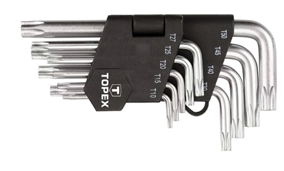 Picture of Seškanšu atslēgu komplekts Topex 35D960; T10-T50; 9 gab.