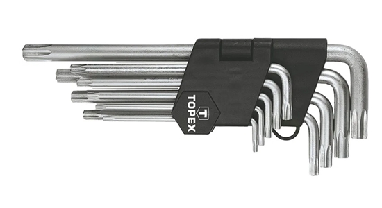 Picture of Seškanšu atslēgu komplekts Topex 35D961; T10-T50; 9 gab.