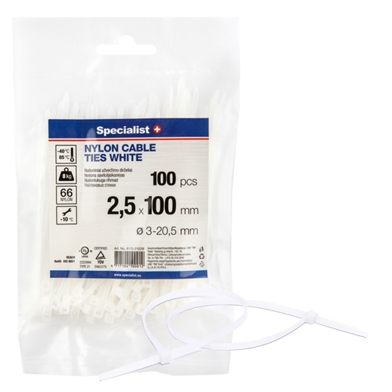 Picture of Siksna Specialist 81/3-2102B; 2,5x100 mm; 100 gab.; balts