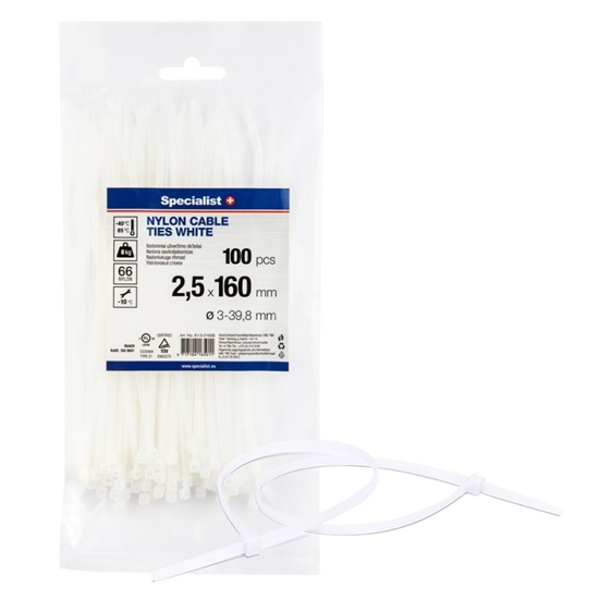 Picture of Siksna Specialist 81/3-2160B; 2,5x165 mm; 100 gab.; balts