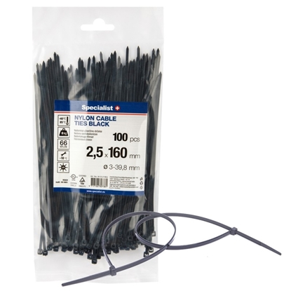 Attēls no Siksna Specialist 81/3-2160J; 2,5x160 mm; 100 gab.; melns