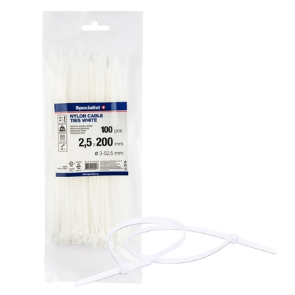 Attēls no Siksna Specialist 81/3-2202B; 2,5x200 mm; 100 gab.; balts