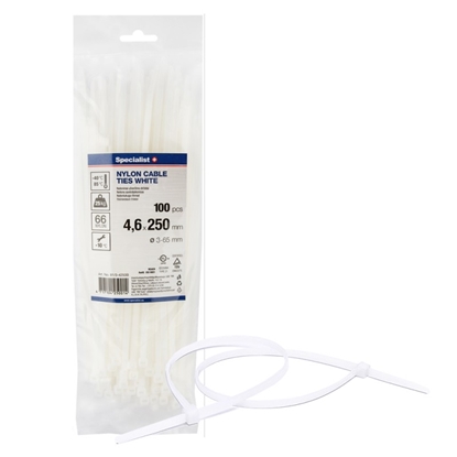 Attēls no Siksna Specialist 81/3-4250B; 4,6x250 mm; 100 gab.; balts