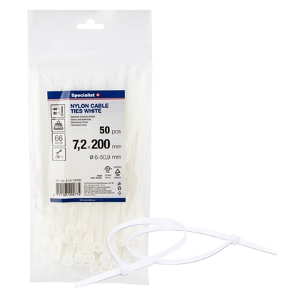 Attēls no Siksna Specialist 81/3-7203B; 7,2x200 mm; 50 gab.; balts