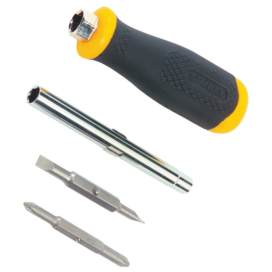 Изображение Skrūvgrieža rokturis Stanley 0-68-012 + skrūvēšanas uzgaļi