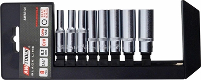 Picture of Skrūvgrieža uzgaļu komplekts AWTools AW38126BL; 1/4''; 8 gab.