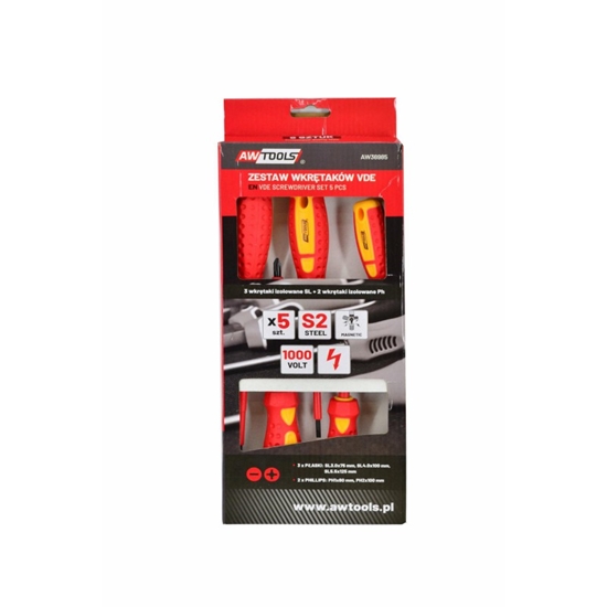 Picture of Skrūvgriežu komplekts AWTools AW36985; VDE; 5 gab.