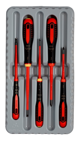 Picture of Skrūvgriežu komplekts Bahco Ergo Slim VDE; 5 gab.