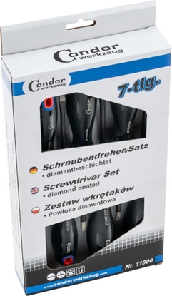 Picture of Skrūvgriežu komplekts Condor Werkzeug C11800; SL/PH/PZ; 7 gab.