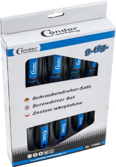 Изображение Skrūvgriežu komplekts Condor Werkzeug C11902; SL/PH/PZ; 9 gab.
