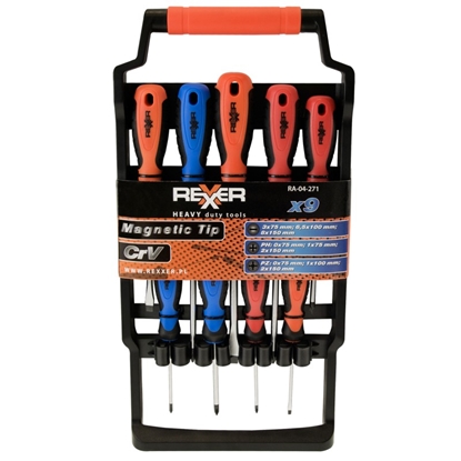 Attēls no Skrūvgriežu komplekts Rexxer RA-04-271; 9 gab.