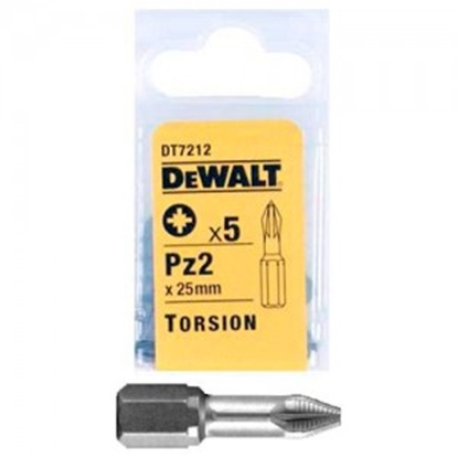 Изображение Skrūvgriežu uzgalis DeWalt DT7212; PZ2; 5 gab.
