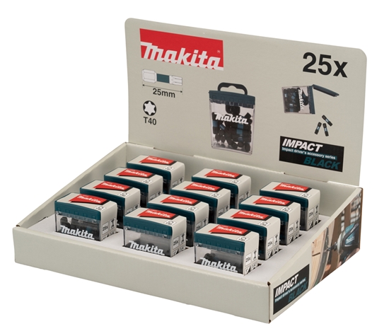 Picture of Skrūvgriežu uzgalis Makita E-12669-12; T40; 25mm; 300 gab.