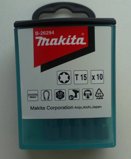 Изображение Skrūvgriežu uzgalis Makita; T15; 10 gab.